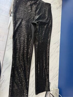 Chico's Black Sequin Leggings